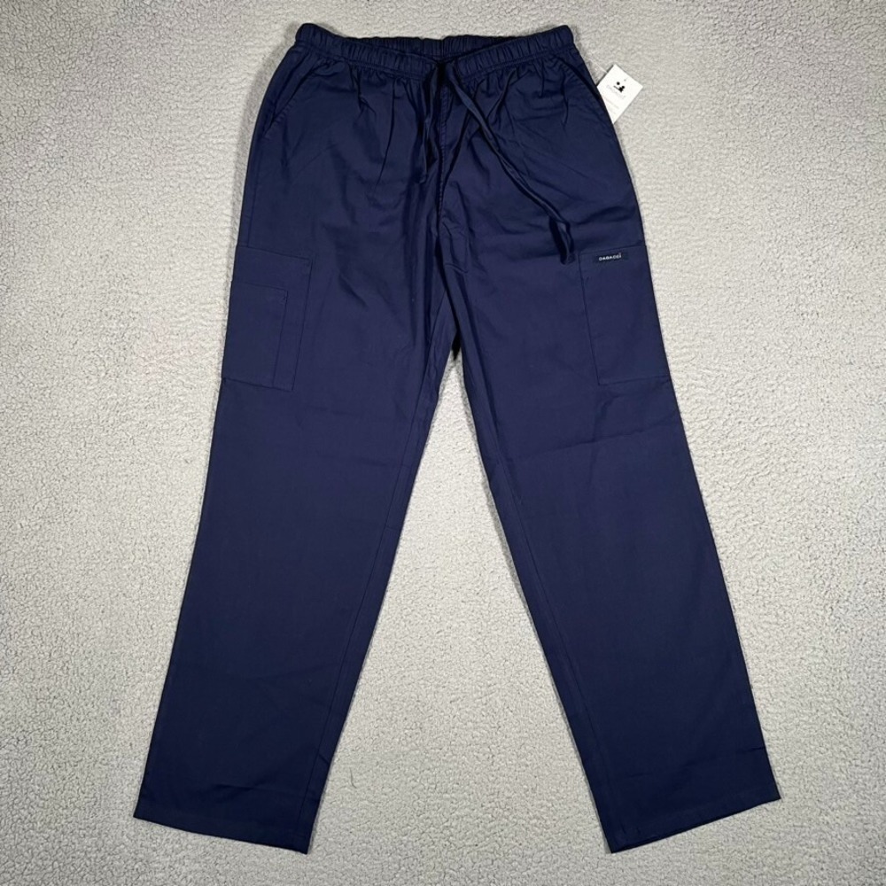Dagacci‎ Pants Mens Medium Blue Pockets Nursing Drawstring Medical Elastic Waist